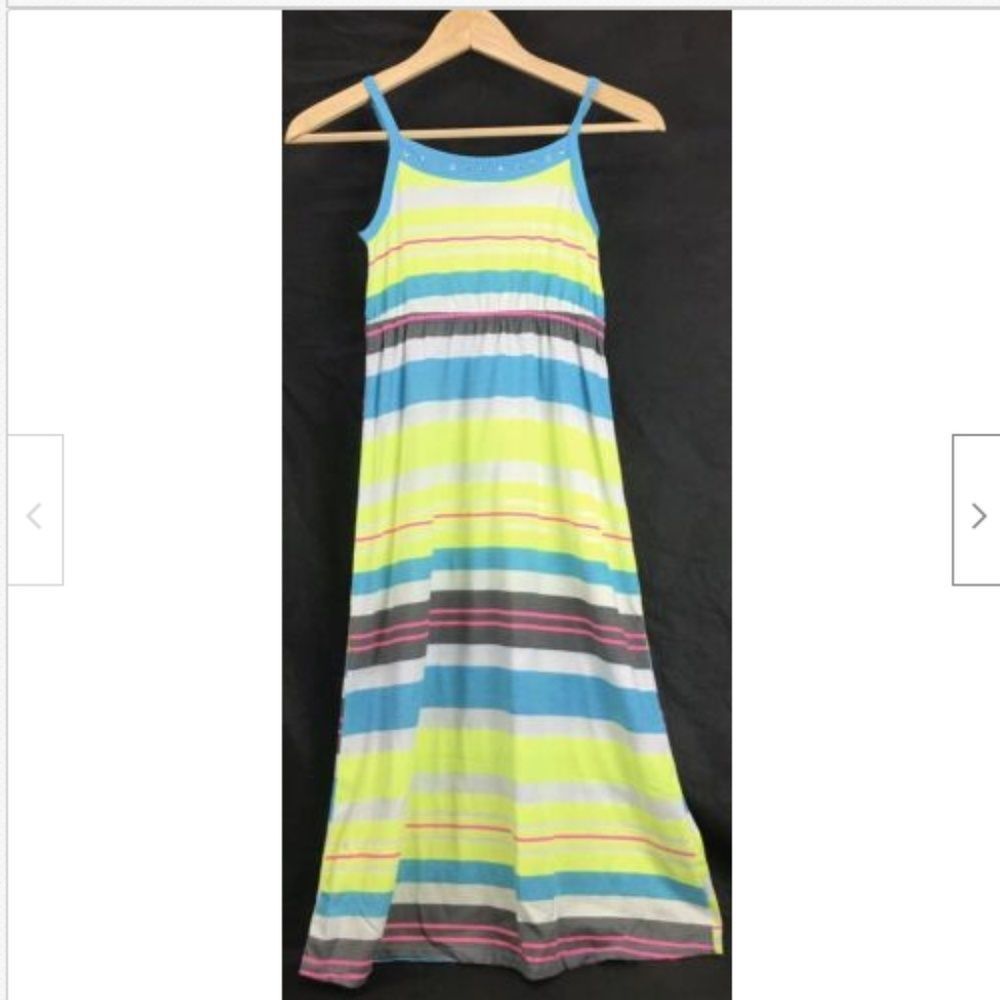 Route 66 Girls Dress Multi-Colored Stripes Size M